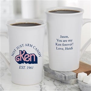 Ken™ Personalized Latte Mug 16 oz.- White - 45736-U