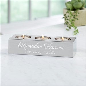 Ramadan Personalized 3 Tea Light Candle Holder - 45745