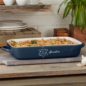 Passover Personalized Casserole Baking Dish- Navy - 45760N-C