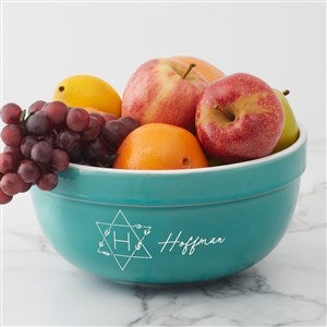 Passover Personalized Ceramic Serving Bowl-Turquoise - 45761-T