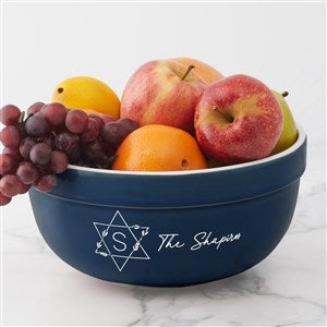 Passover Personalized Ceramic Serving Bowl-Navy - 45761-N