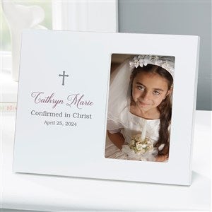 Confirmation Cross Personalized Off-Set Picture Frame - 45780