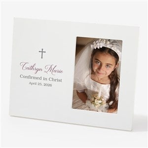 Confirmation Cross Personalized Off-Set Picture Frame - 45780