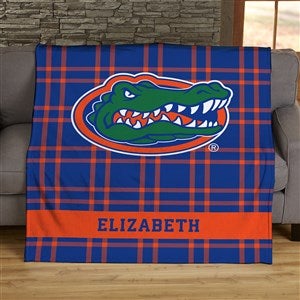 NCAA Plaid Florida Gators Personalized 50x60 Plush Fleece Blanket