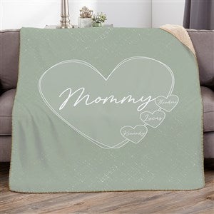 A Mothers Heart Personalized 50x60 Sherpa Blanket - 45853-S