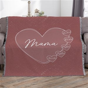 A Mothers Heart Personalized 50x60 Woven Throw - 45853-A