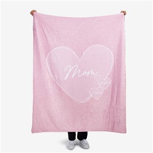 A Mothers Heart Personalized 50x60 Plush Fleece Blanket - 45853-F