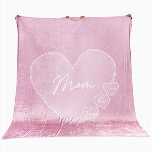 A Mothers Heart Personalized 90x108 Plush King Fleece Blanket - 45853-K