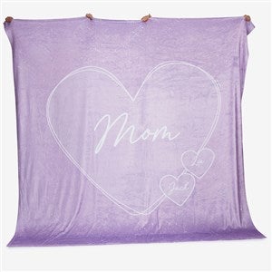 A Mothers Heart Personalized 90x90 Plush Queen Fleece Blanket - 45853-QU