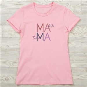 Stacked Mama Personalized Ladies Fitted T-Shirt - Next Level - 45873-NL