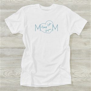 Mom Heart Personalized Ladies T-shirts - 45875-T