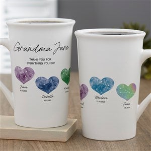 Birthstone Constellations Personalized Latte Mug 16 oz.- White - 45882-U