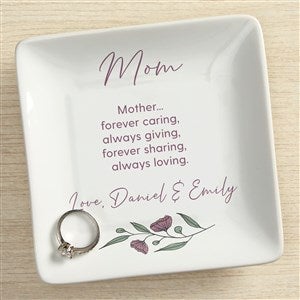 Floral Message for Mom Personalized Ring Dish - 45903