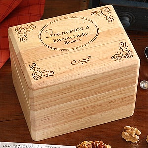 Family Favorites Personalized Recipe Box - 4595-R