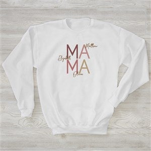 Stacked Mama Personalized Ladies Crewneck Sweatshirt - 45952-WS
