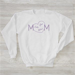 Mom Heart Personalized Ladies Crewneck Sweatshirt - 45954-WS
