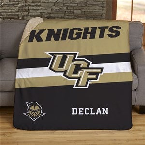NCAA Stripe UCF Knights Personalized 60x80 Sherpa Blanket - 45964-SL