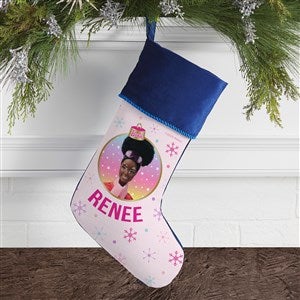 Merry & Bright Barbie Personalized Christmas Stockings - Blue - 46010-BL