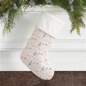 Winter Sparkle Barbie Personalized Christmas Stockings - Ivory - 46011-I