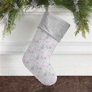 Winter Sparkle Barbie Personalized Christmas Stockings - Grey - 46011-GR