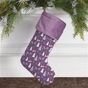 Winter Sparkle Barbie Personalized Christmas Stockings - Purple - 46011-P