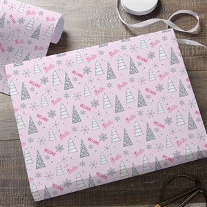 Winter Sparkle Barbie™ Personalized Wrapping Paper Roll - 18ft Roll - 46015-L