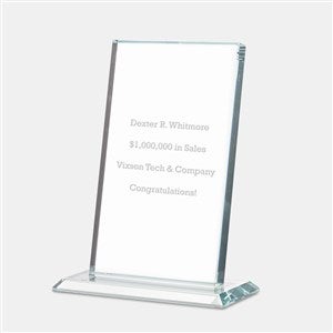 Engraved Slanted Glass Recognition Award-Medium - 46051