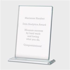 Engraved Slanted Glass Recognition Award-Large - 46052