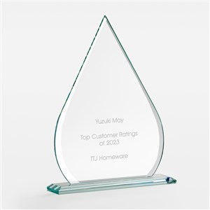 Engraved Glass Tear Drop Award - Small - 46053