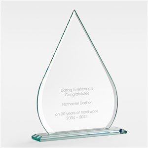 Engraved Glass Tear Drop Award - Large - 46057