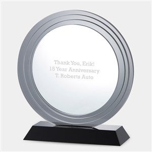 Engraved Round Smoke-Grey Glass Award - 46061