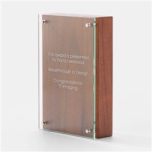 Engraved Wood & Glass Recognition Award - 46068
