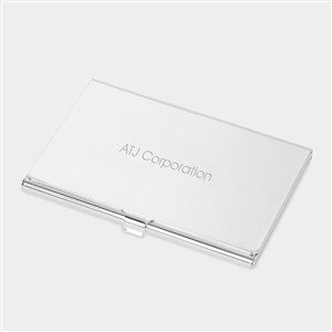 Engraved Silver Business Card Case - 46070