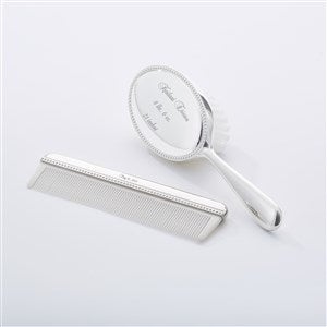 Engraved Baby Beaded Comb and Brush Set - 46077