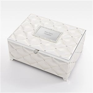 Engraved Diamond Quilted Jewelry Box - 46100