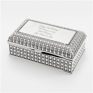 Engraved Beaded Texture Jewelry Box - 46101