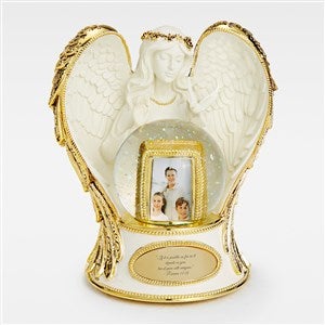 Engraved Gold & Ivory Guardian Angel Snow Globe - 46129