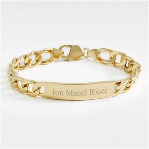 Engraved Gold Over Sterling Silver ID Bracelet - 46187