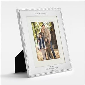 Engraved Silver Beaded 8x10 Picture Frame- Vertical/Portrait - 46192-V