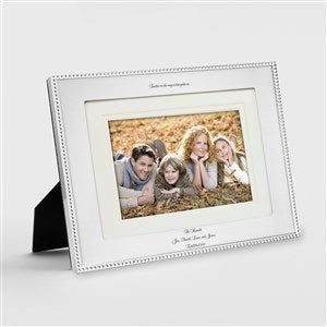 Engraved Silver Beaded 8x10 Picture Frame- Horizontal/Landscape - 46192-H