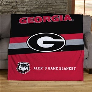 NCAA Stripe Georgia Bulldogs Personalized 50x60 LW Fleece Blanket - 46219-LF