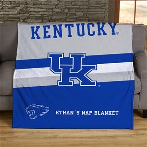 NCAA Stripe Kentucky Wildcats Personalized 50x60 Plush Fleece Blanket - 46221-F