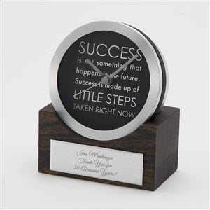 Engraved Success Small Desk Clock - 46229