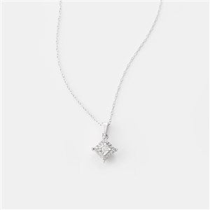 Sterling Silver Diamond Necklace - 46240