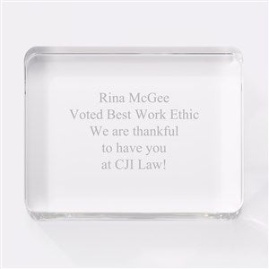 Engraved Crystal Rectangle Paperweight - 46262