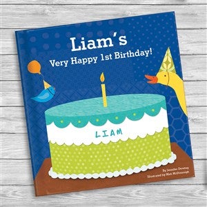 Babys First Birthday Personalized Board Book - Blue - 46265D-B