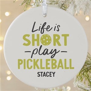 Pickleball Personalized Christmas Ornament - Large - 46275-1L