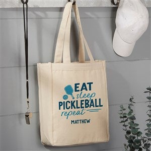 Pickleball Personalized Canvas Tote Bags - 14x10 - 46278-S