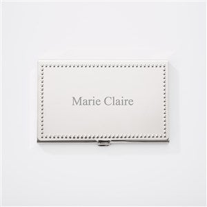 Engraved Beaded Business Card Case - 46300