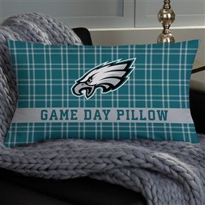 NFL Philadelphia Eagles Plaid Personalized Lumbar Throw Pillow - 46310-LB